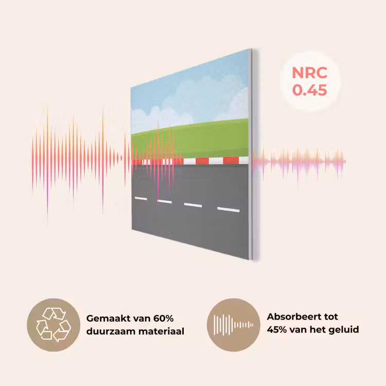Racebaan - Illustratie - Sport - Kleurrijk PET vilt klein -USP_NL