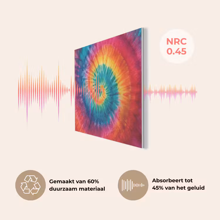 Regenboogkleuren - Tie dye - PET vilt klein -USP_NL