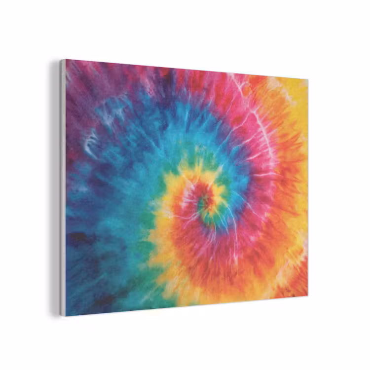 Regenboog - Tie dye - Kleurrijk - Blauw PET vilt klein -3d