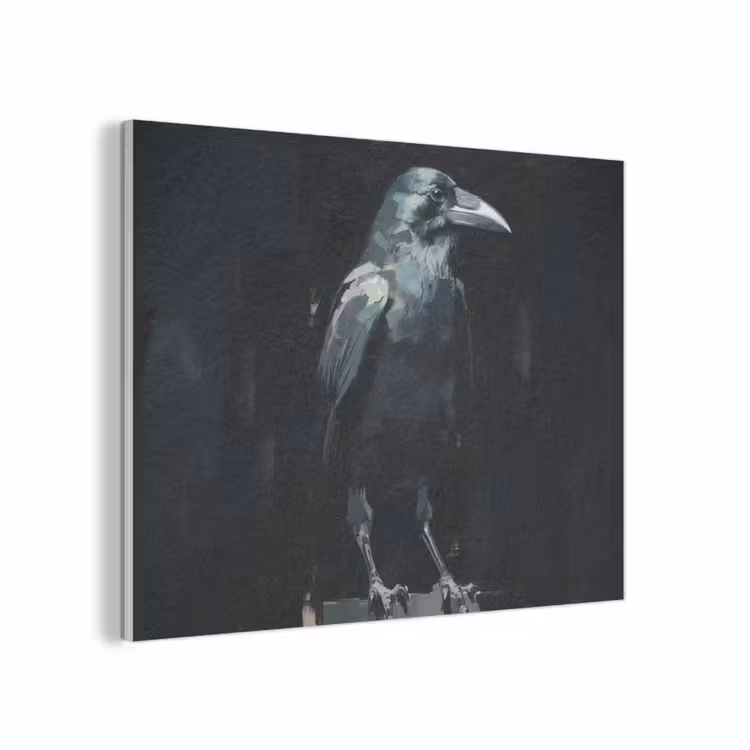 Raaf - Vogels - Zwart PET vilt klein -3d