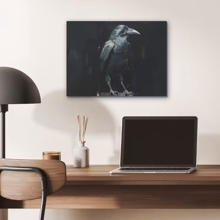Raaf - Vogels - Zwart PET vilt klein -sfeer5