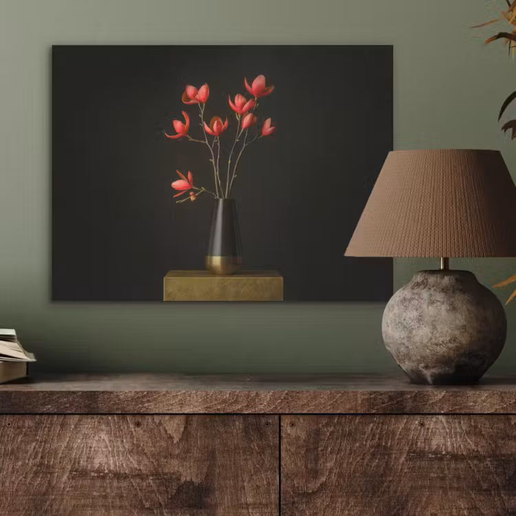 Rode - Bloemen - Vaas PET vilt klein -sfeer2