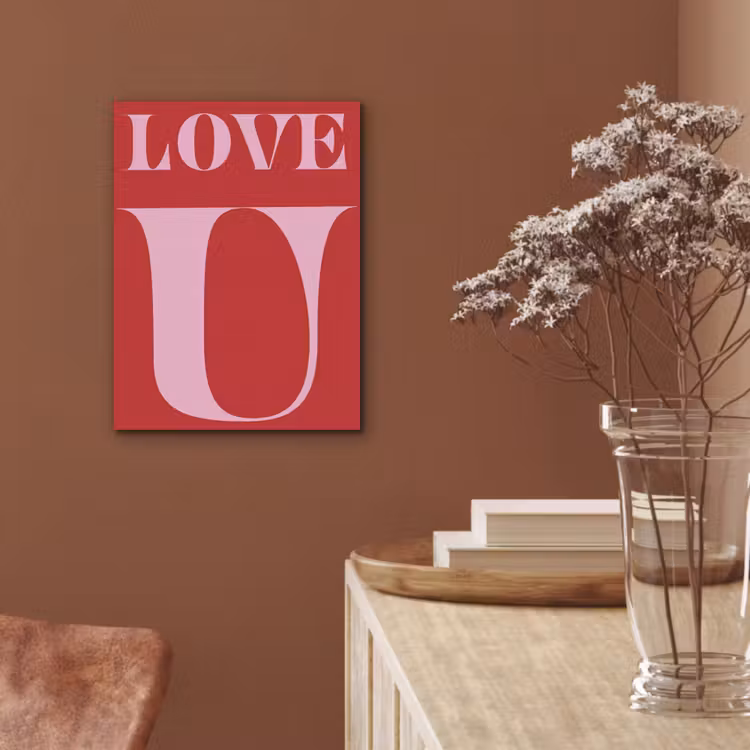 Rood - Love - Valentijn - Roze PET vilt klein -sfeer4