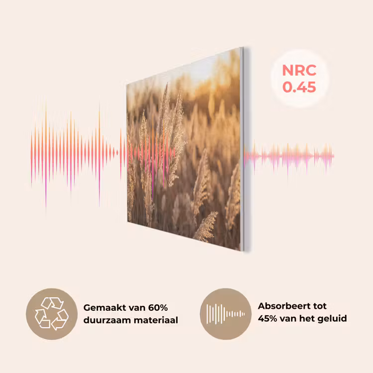 Rietpluimen - Gras - Zonsondergang - Goud - Serene PET vilt klein -USP_NL