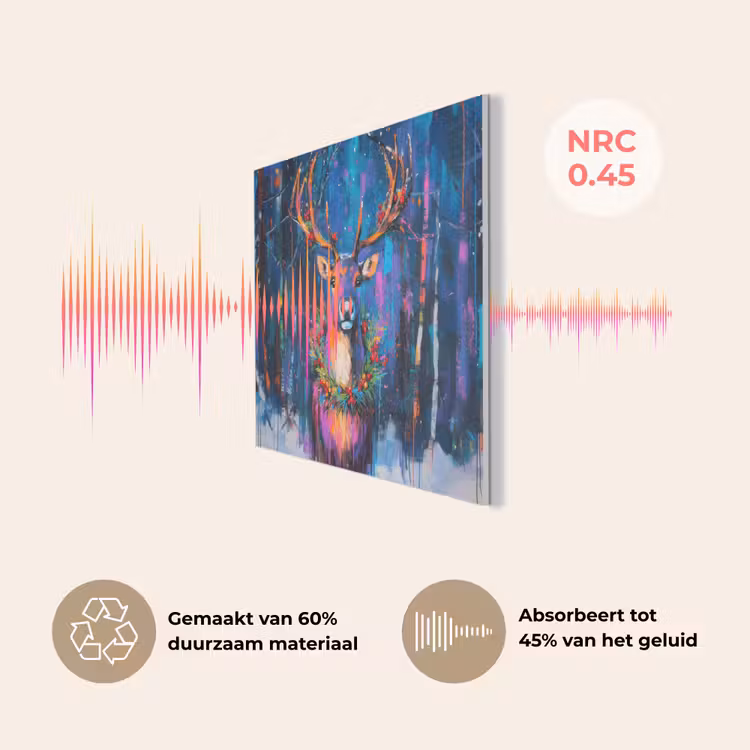 Rendier - Krans - Sprookjesachtig - Blauw PET vilt klein -USP_NL