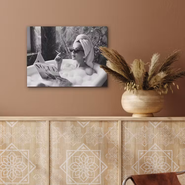 Relaxt - Bad - Zwart - Wit PET vilt klein -sfeer4
