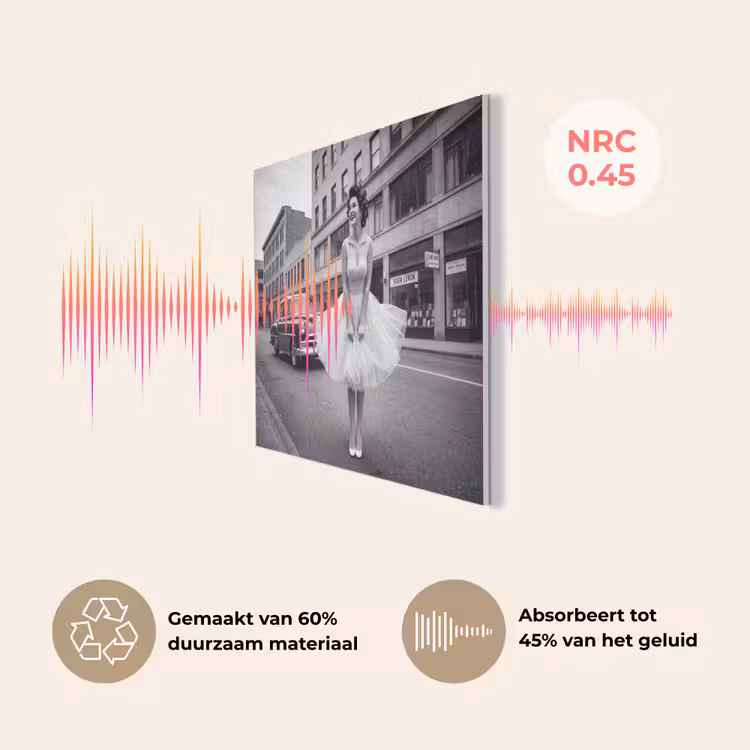 Retro - Vrouw - Zwart - Wit PET vilt klein -USP_NL