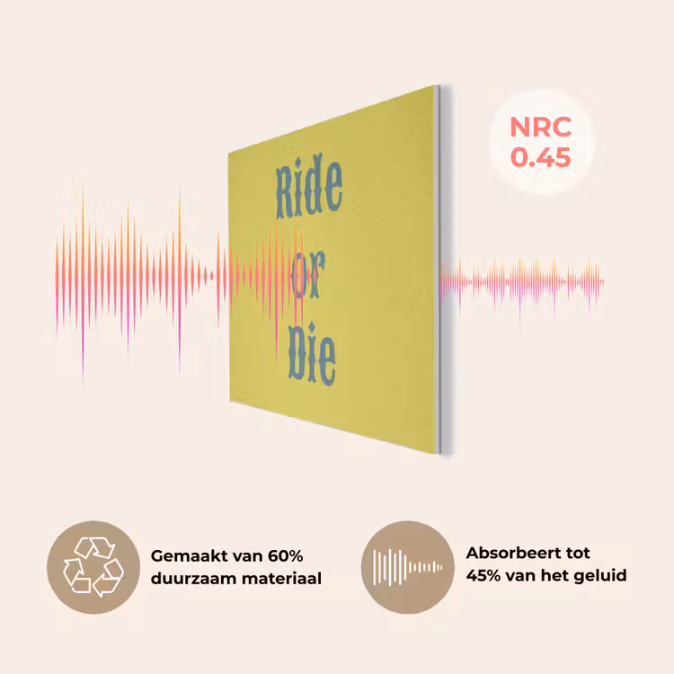 Ride or die - Geel - Blauw PET vilt klein -USP_NL