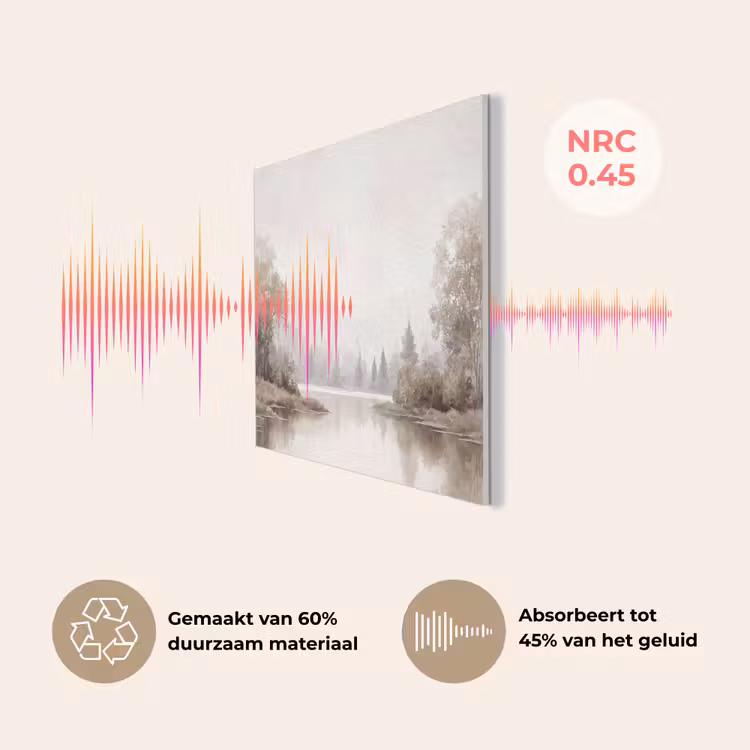 Rivierlandschap - Minimalistisch - Aardetinten PET vilt klein -USP_NL