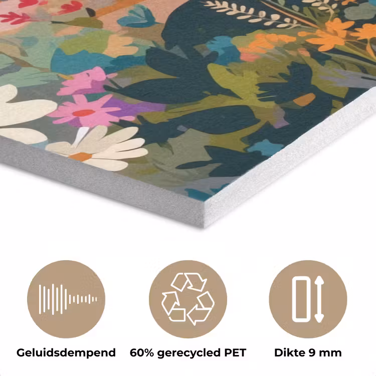 Rivier - Vallei vol bloemen - Levendig PET vilt klein -closeup_NL