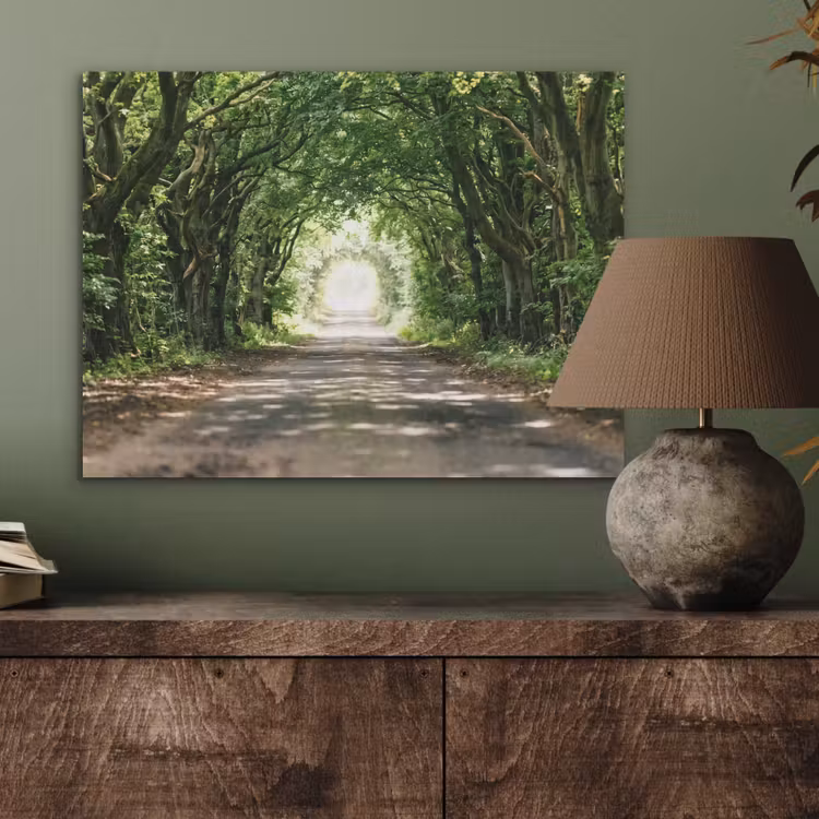 Weg - Bomen - Natuur - Groen PET vilt klein -sfeer2