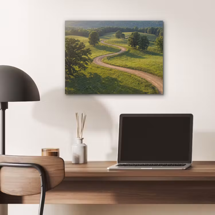 Weg - Weide - Natuur - Groen PET vilt klein -sfeer5
