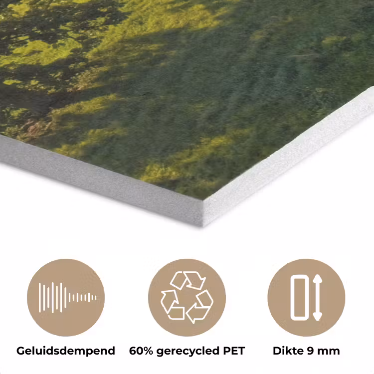 Weg - Weide - Natuur - Groen PET vilt klein -closeup_NL