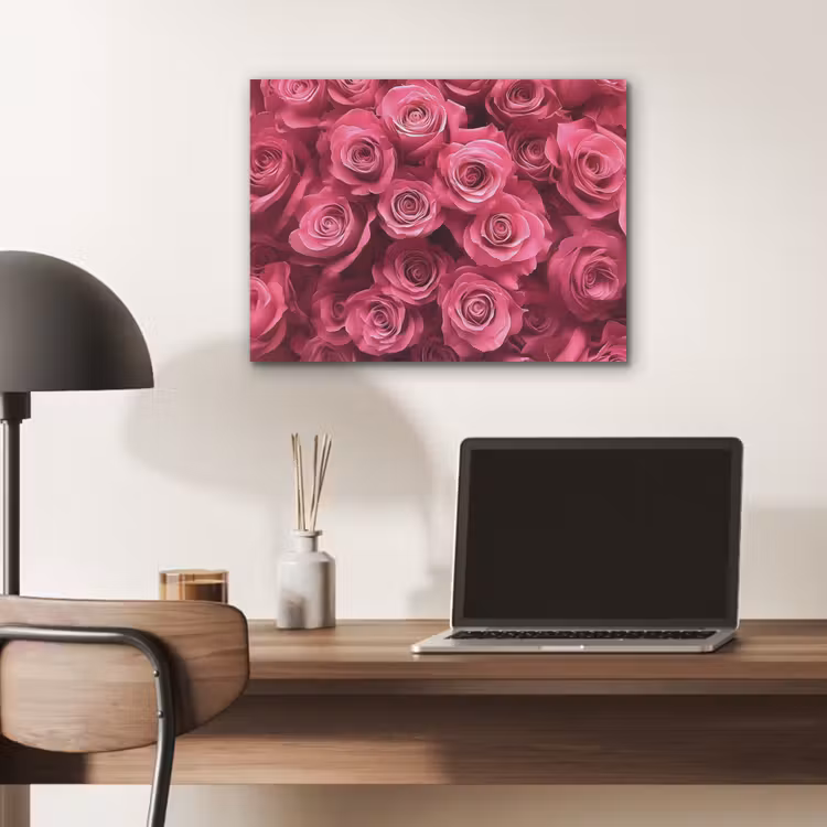 Rozen - Pink - Bloem PET vilt klein -sfeer5