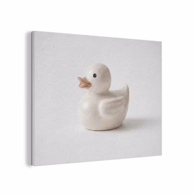 Badeend - Minimalistisch - Wit PET vilt klein -3d
