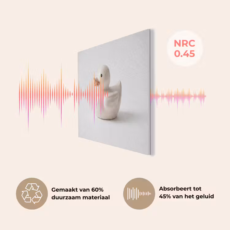 Badeend - Minimalistisch - Wit PET vilt klein -USP_NL