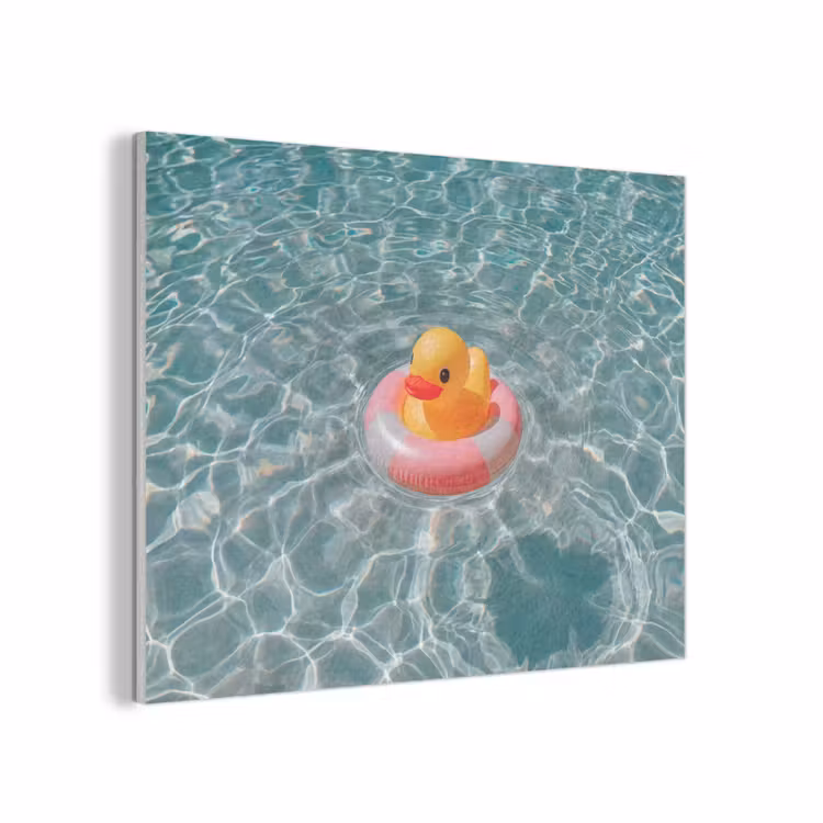 Badeend - Zwemband - Geel PET vilt klein -3d