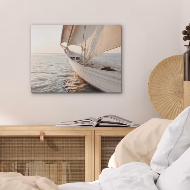 Zeilboot - Zee - Beige - Zon PET vilt klein -sfeer3