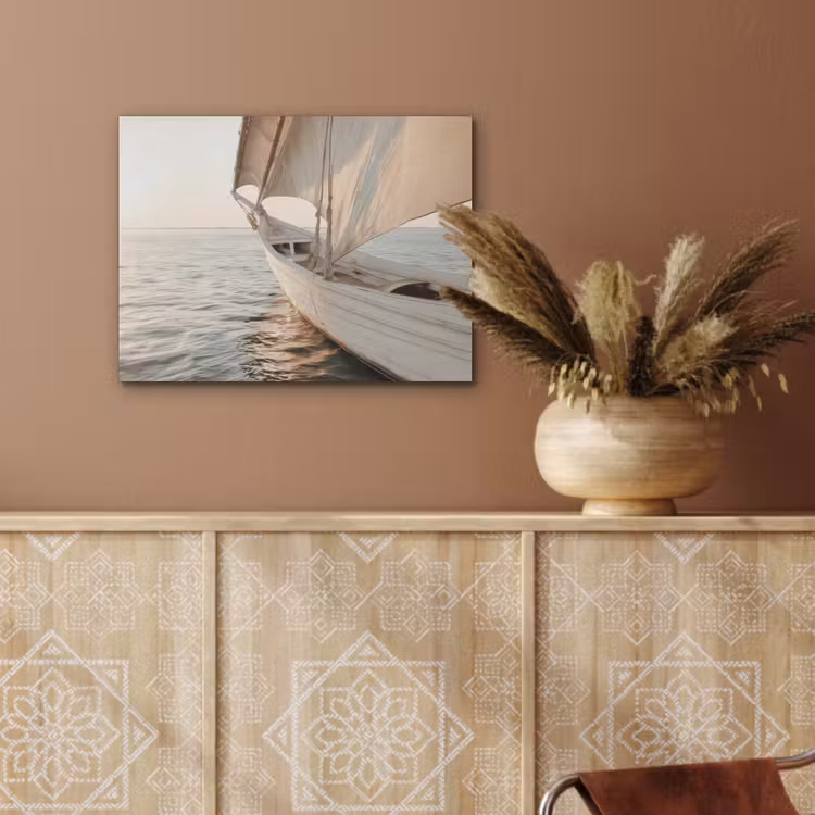 Zeilboot - Zee - Beige - Zon PET vilt klein -sfeer4