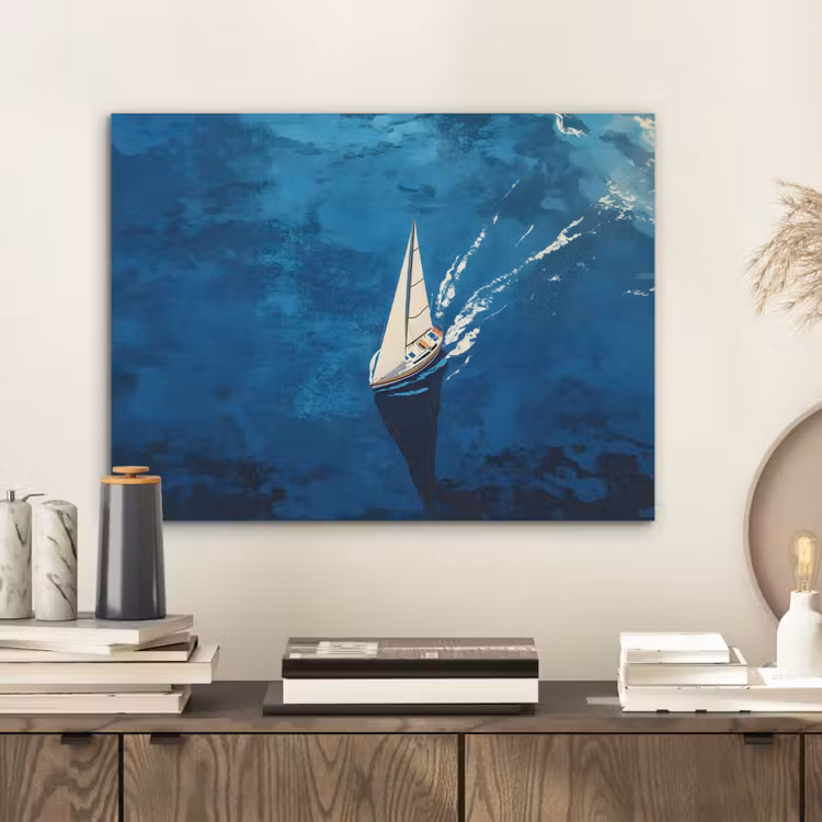 Zeilboot - Water - Abstract - Schaduw PET vilt klein -sfeer1