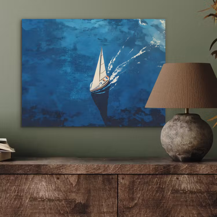 Zeilboot - Water - Abstract - Schaduw PET vilt klein -sfeer2