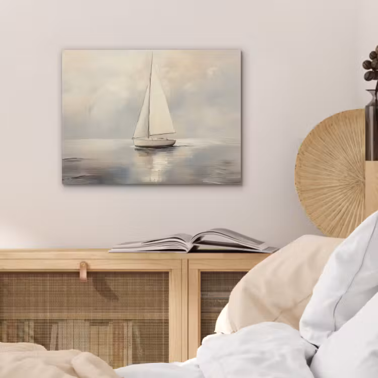 Zeilschip - Zee - Bewolkt PET vilt klein -sfeer3