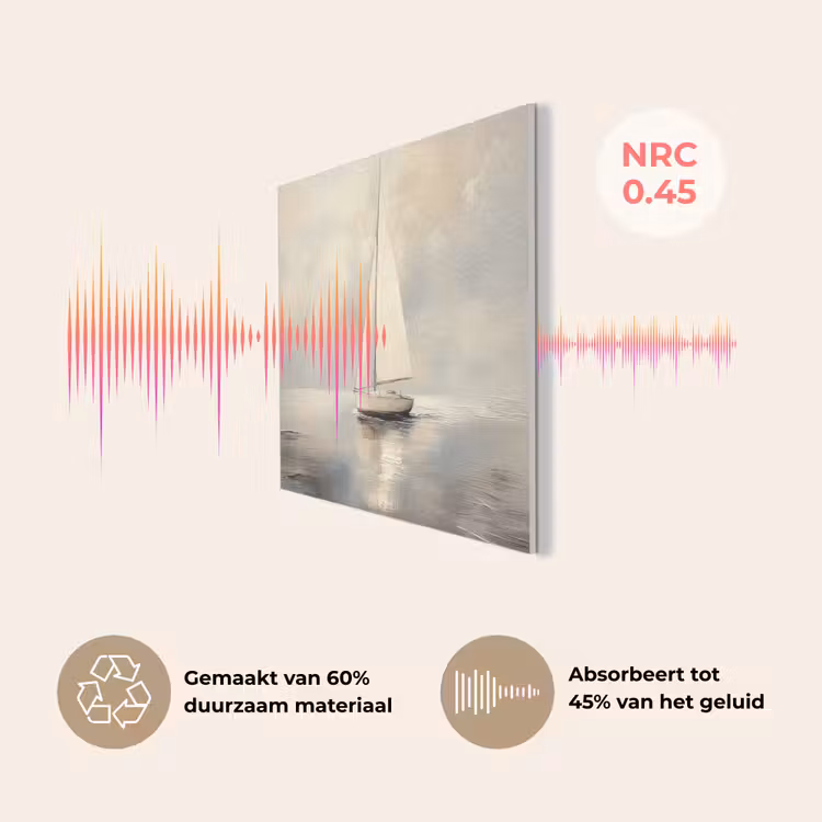 Zeilschip - Zee - Bewolkt PET vilt klein -USP_NL