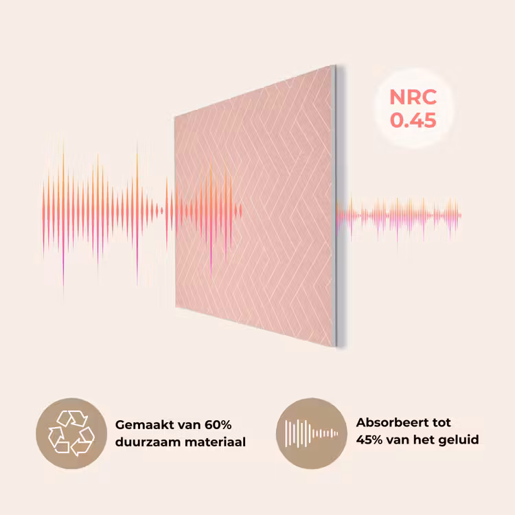 Zalmroze - Strepen - Patroon PET vilt klein 837 -USP_NL