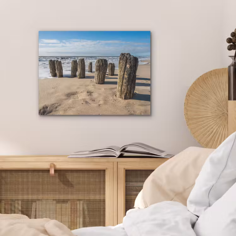 Zand - Strand - Paal - Water - Zomer PET vilt klein -sfeer3