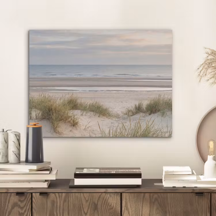 Zandstrand - Bewolkt - Duinen PET vilt klein -sfeer1