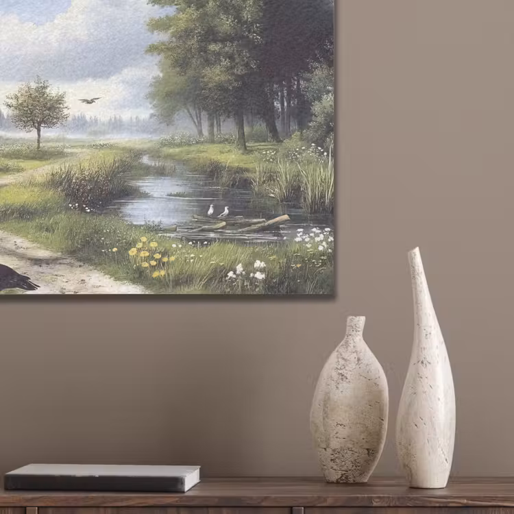 Zandpad - Groen landschap - Water PET vilt klein -sfeer6_closeup