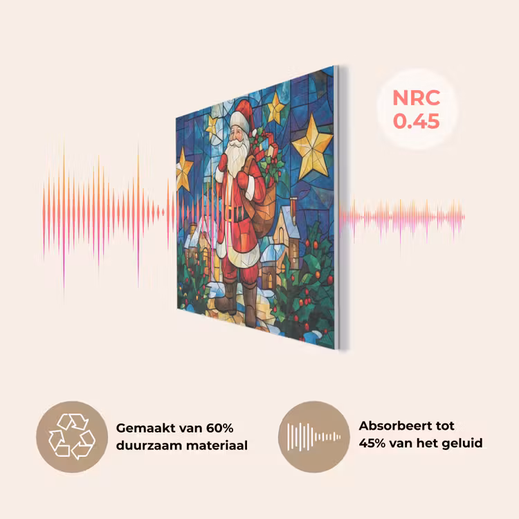 Kerstman - Glas - Kleurrijk PET vilt klein -USP_NL