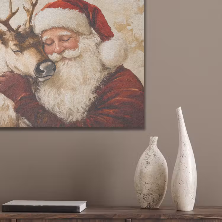 Kerstman - Rendier - Kerst - Christmas PET vilt klein -sfeer6_closeup