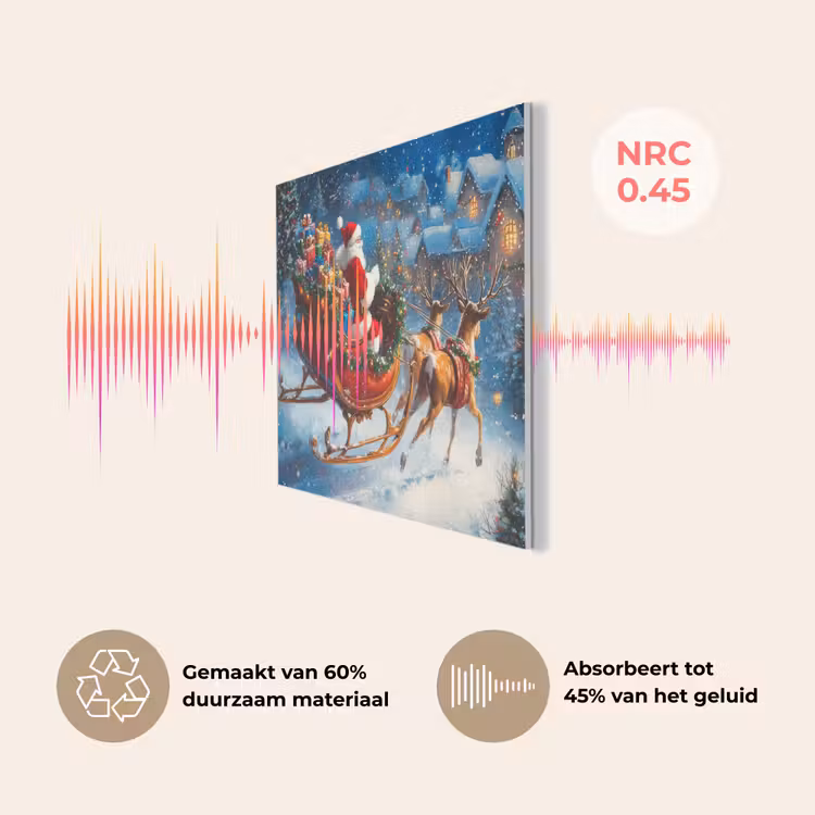 Kerstman - Rendier - Kerst - Sneeuw PET vilt klein -USP_NL
