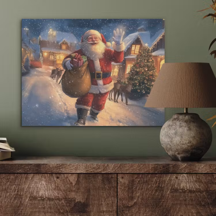 Kerstman - Dorp - Hert - Donker PET vilt klein -sfeer2