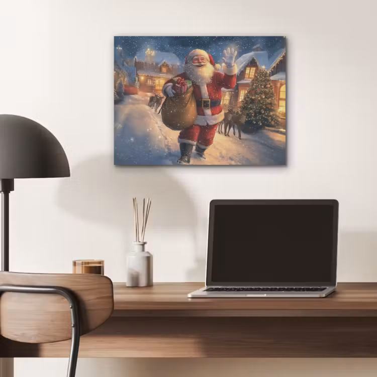 Kerstman - Dorp - Hert - Donker PET vilt klein -sfeer5