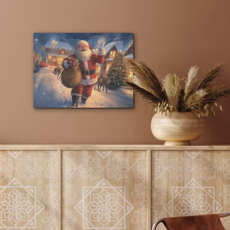 Kerstman - Dorp - Hert - Donker PET vilt klein -sfeer4