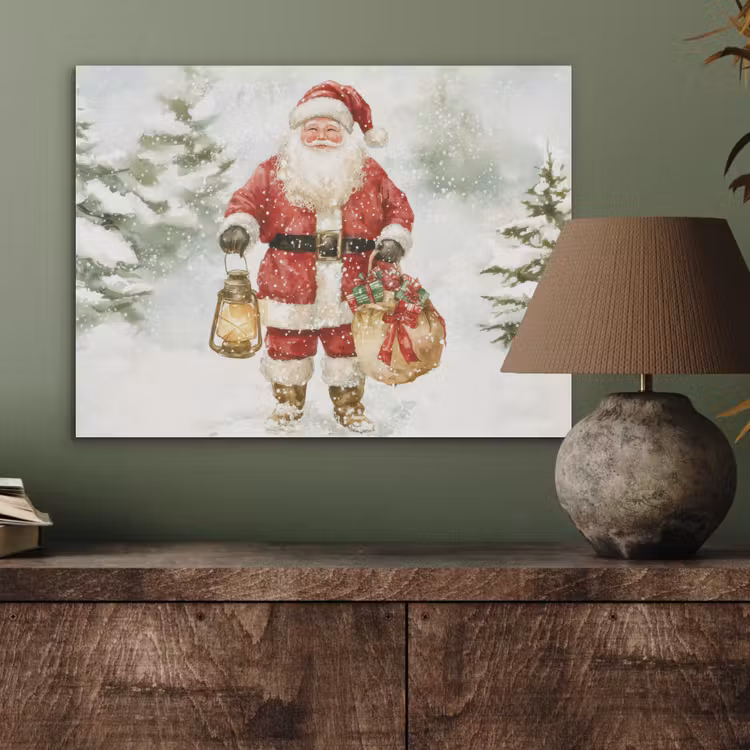 Kerstman- Winter - Sneeuw - Wit - Rood PET vilt klein -sfeer2