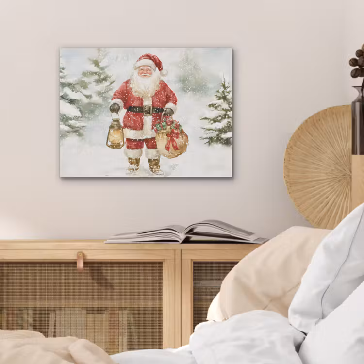 Kerstman- Winter - Sneeuw - Wit - Rood PET vilt klein -sfeer3