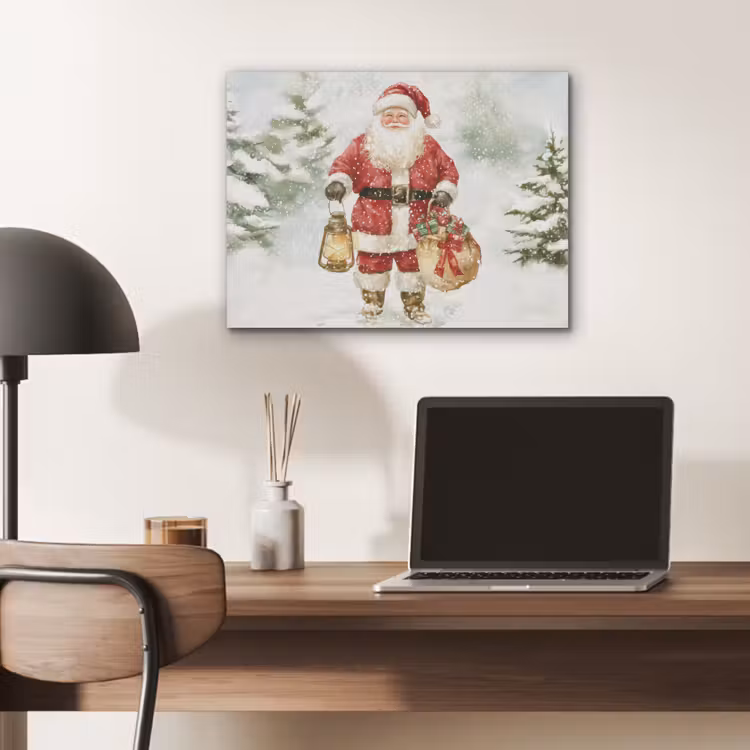 Kerstman- Winter - Sneeuw - Wit - Rood PET vilt klein -sfeer5