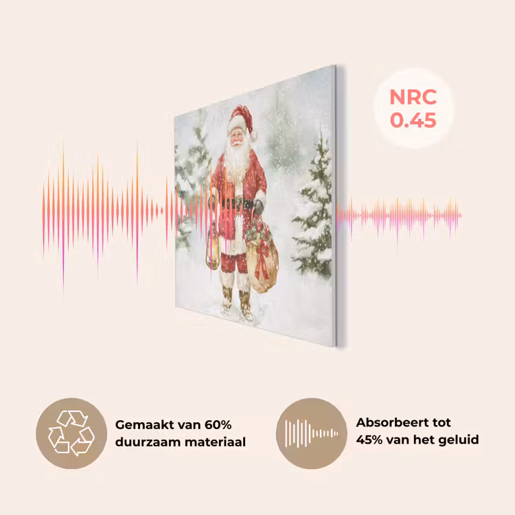 Kerstman- Winter - Sneeuw - Wit - Rood PET vilt klein -USP_NL