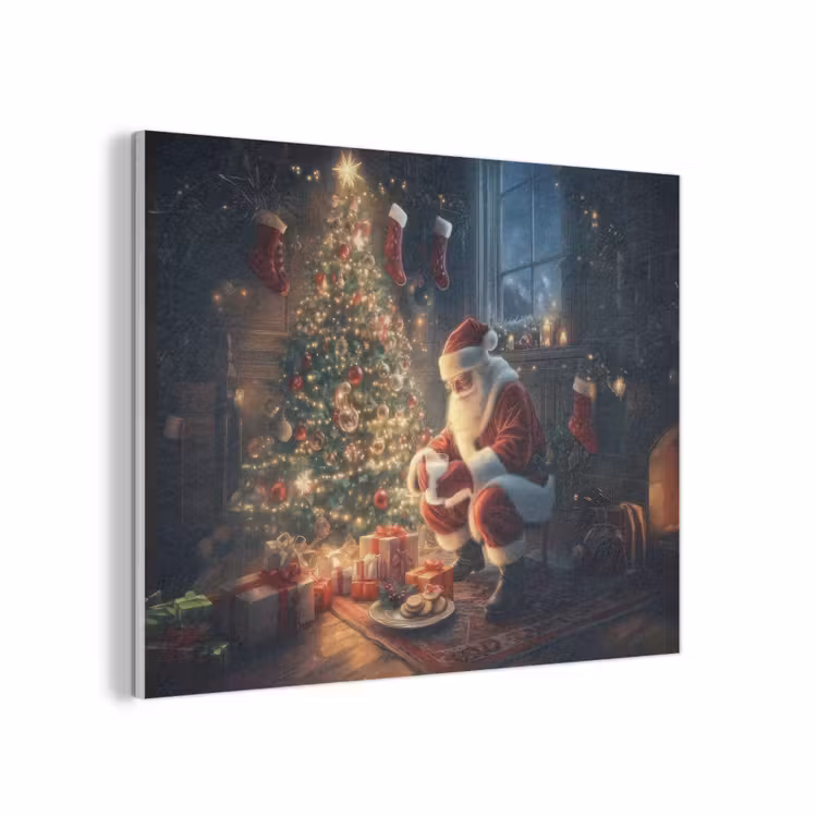 Kerstman - Haard - Donker PET vilt klein -3d