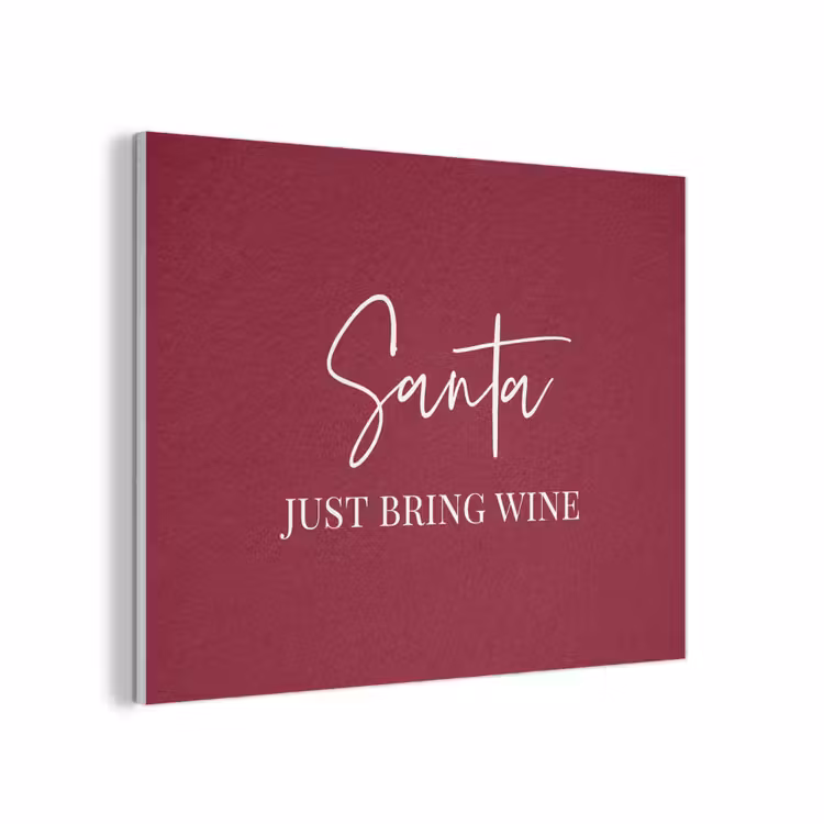 Santa - Wine - Rood - Kerst - Kerstman PET vilt klein -3d