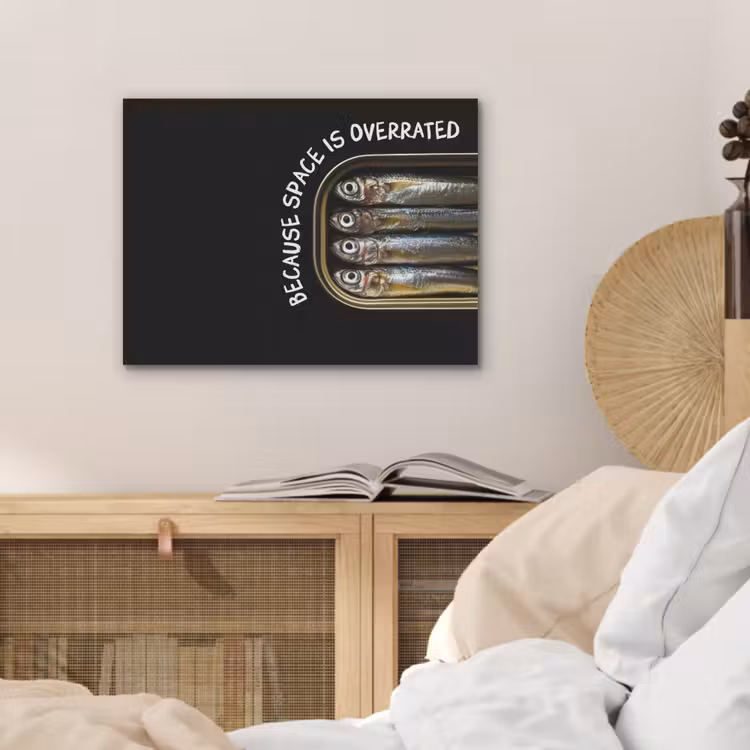 Sardines - Tekst - Vis - Blik PET vilt klein -sfeer3