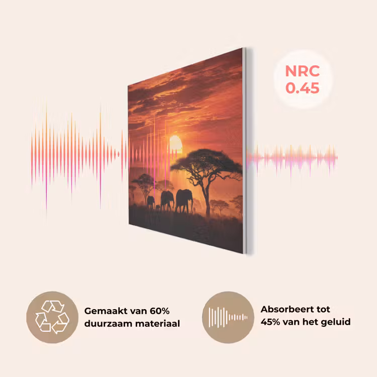 Savanne - Olifanten - Zonsondergang PET vilt klein -USP_NL