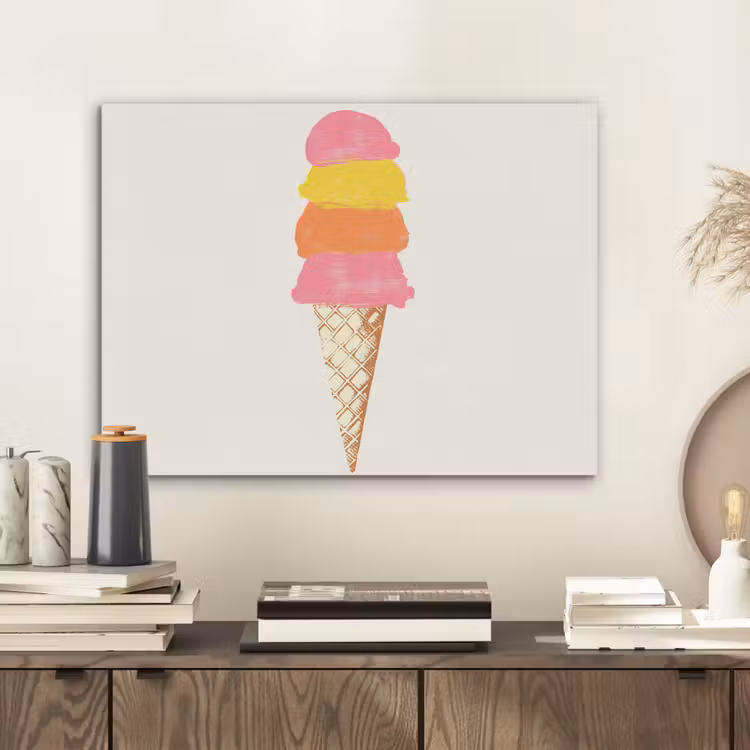 Schepijs - Hoorntje - Illustratie - Minimalistisch PET vilt klein -sfeer1