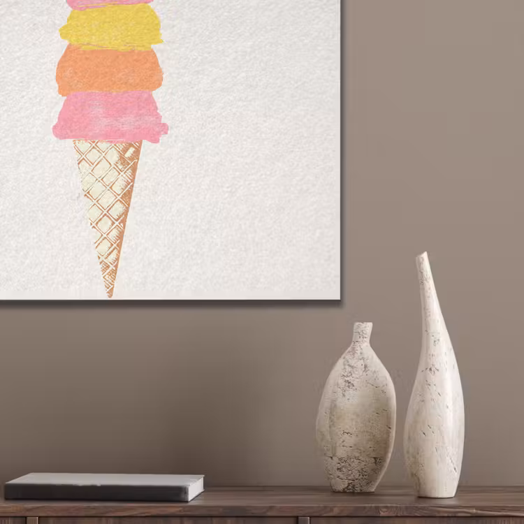 Schepijs - Hoorntje - Illustratie - Minimalistisch PET vilt klein -sfeer6_closeup