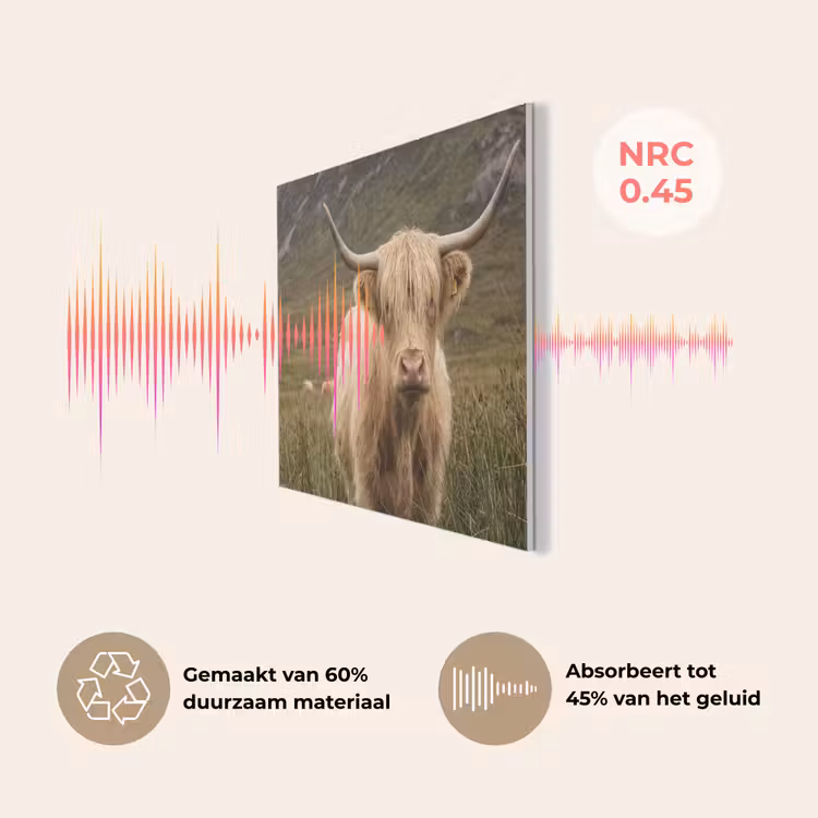 Schotse hooglander - Bergen - Grasveld PET vilt klein -USP_NL