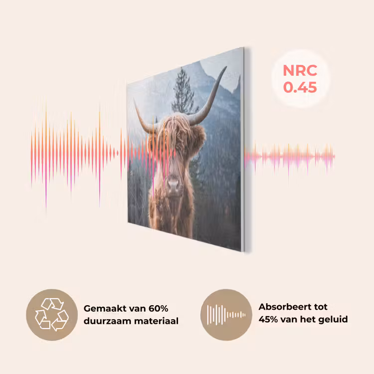 Schotse hooglander - Koe - Dieren - Berg - Natuur PET vilt klein -USP_NL