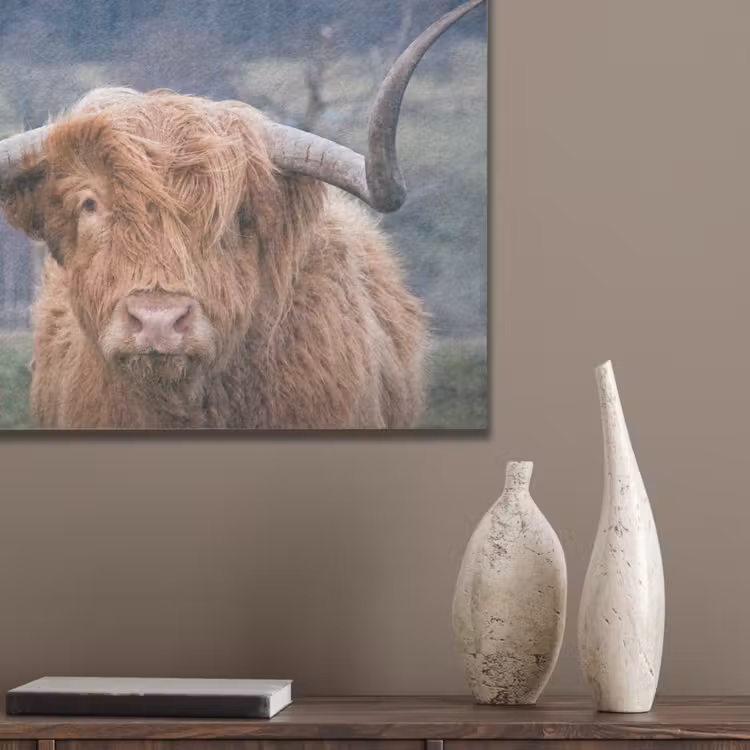 Schotse Hooglander - Koeienkop - Landschap - Natuur - Koe PET vilt klein -sfeer6_closeup